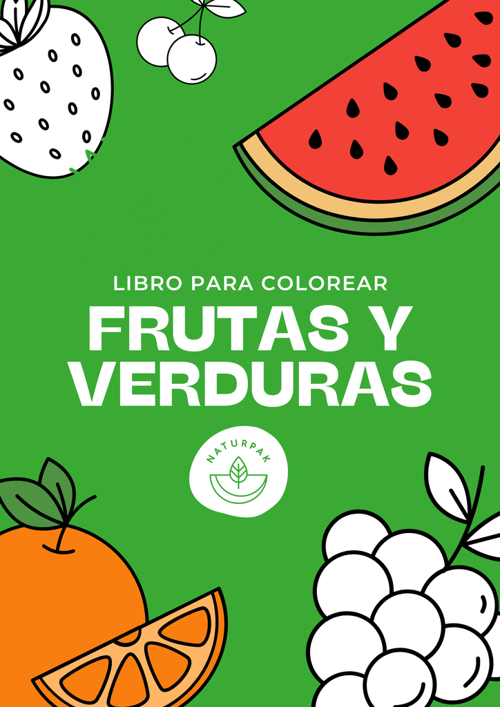 Libro Colorear Frutas y Verduras